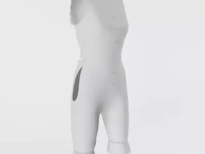 1890s Womens Undergarment Low-poly 3D model