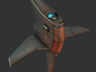 Spacecraft Cartoony Low-poly 3D model