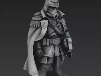 Marshal Wilhelm of the Valour Korps - Heroic Commander Regalia 3D model