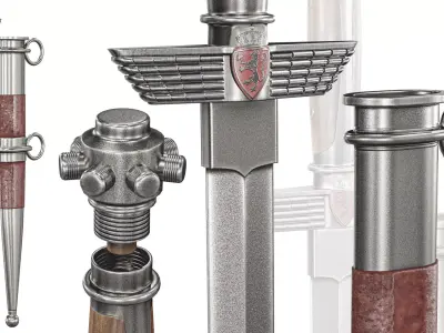 Dagger 1925   Low-poly 3D model