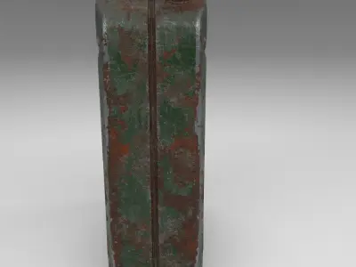 3D Jerry can rusty gas Low-poly 3D model