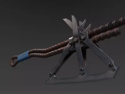 Post Apocalyptic Axe Low-poly 3D model