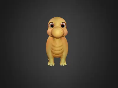 Asset - Cartoons - Dinosaur Stegosaurus Rigged 3D model
