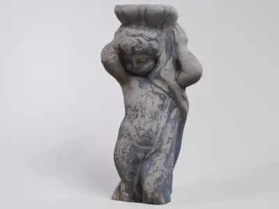 Garden Old Statue Free low-poly 3D model