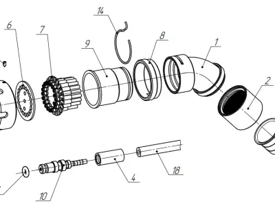 Multi-hose  High pressure hose 3D model