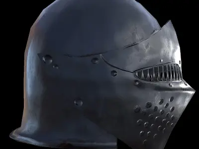 Knight helmet Low-poly 3D model purchase