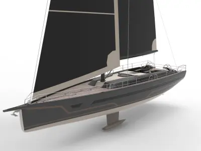 Panthera Concept Sloop Sailboat 3D model