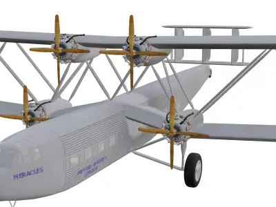 Handley Page HP42 Low-poly 3D model