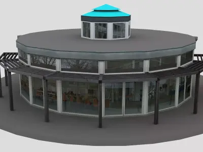 Realistic European City Block Building 36 3D model