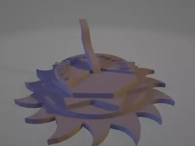 3D Design Ancient Sun Clock 3D print model