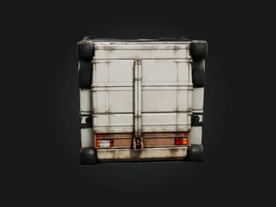 Realistic Cargo Box Model Low-poly 3D model