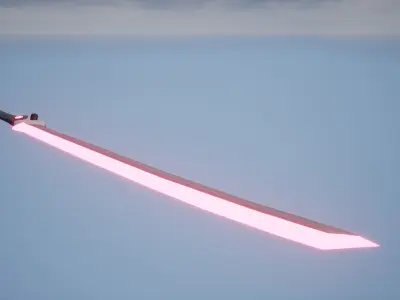 Customize cyber sword katana Low-poly 3D model