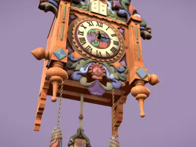 High-Fidelity Cuckoo Clock - PBR Textured 3D model