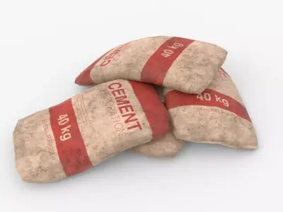 Cement Bags Low-poly 3D model