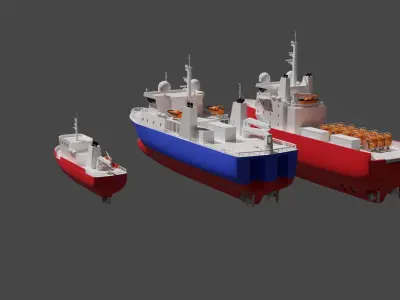 Set of schematic vessels Free 3D model