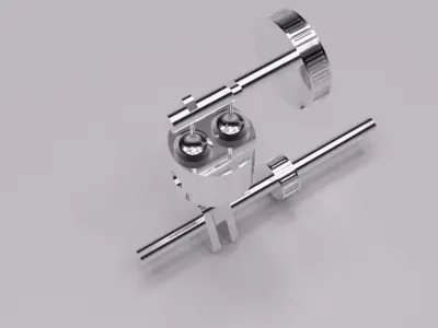 4 stroke 1 cilinder engine model 3D model