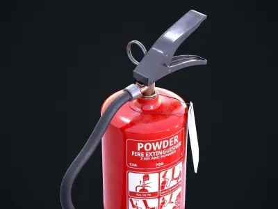 Fire Extinguisher Low-poly 3D model 19