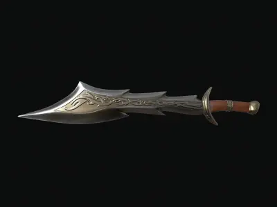 Fantasy sword Low-poly 3D model buy