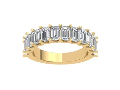 Solitaire Engagement Ring 3D print model 43