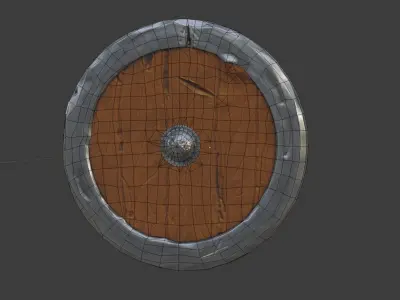 Medium PolyCount Stylized Fantasy LvL2 Shield Free low-poly 3D model