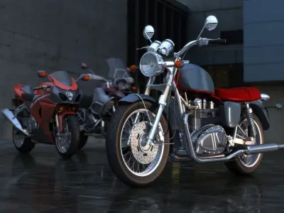 Archmodels vol 93 - highly detailed models of motorbikes 3D model