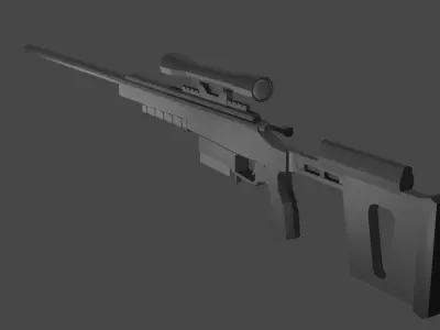 Sniper rifle Free low-poly 3D model purchase