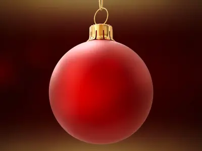 Red Matte Christmas Ornament &amp;ndash; Christmas Decoration 3D model