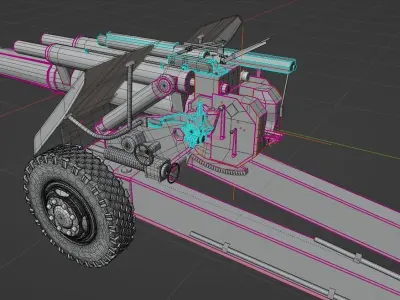howitzer 2a65 3D model