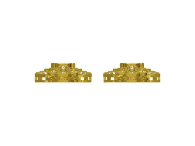 Unique Vintage Style Earring 3D print model
