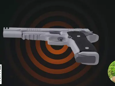 Modern Tactical Sidearm - Custom Edition 3D model