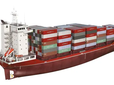 Container Feeder 800 Red 3D model