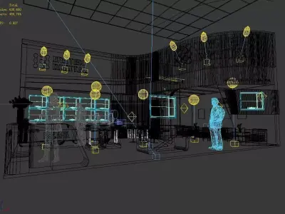 Exhibition - size - 9X6-3DMAX2009-0018 3D model