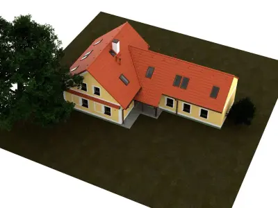 house with tree Free 3D model