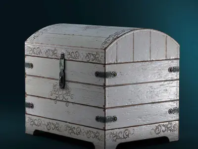 Chest wooden 3D model
