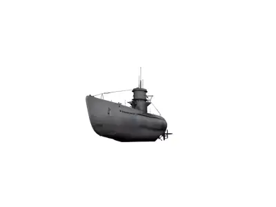 U Boat Military Submarine Naval Vessel 3D model