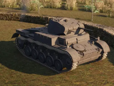 panzerII tank for world of tanks Free low-poly 3D model