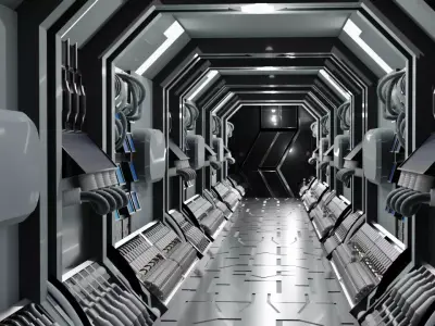 spaceship futuristic corridor Free 3D model