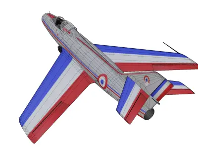 Dassault MD454 Mystere IV Low-poly 3D model