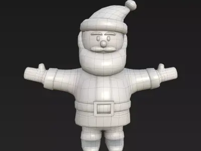 Santa Claus Low-poly 3D model purchase