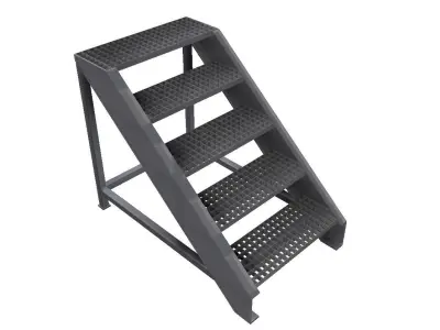 Industrial steel ladder 3D model
