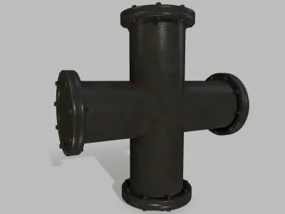 pipe set valve Low-poly 3D model purchase