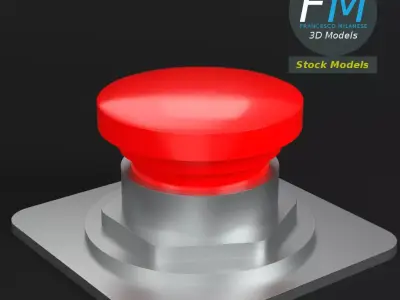 Red button 3D model