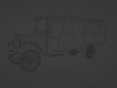 Chevrolet One-Ton Low-poly 3D model