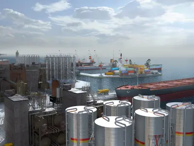 Mega HD Port_Harbour collection 3D model