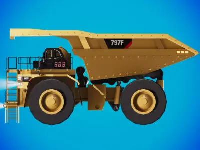 Mining Truck Low-poly 3D model from CGTrader