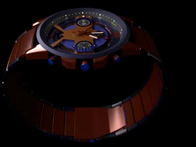 3D Watch with face 3D model