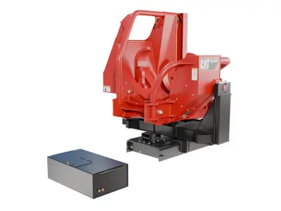 CAT DLK 426 Pull-Through Delimber Trailer-Mounted Low-poly 3D model