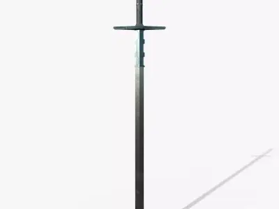 Knight sword Low-poly 3D model