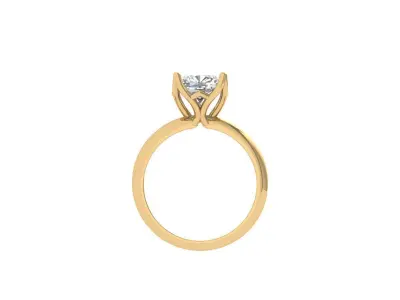 Solitaire Engagement Ring 3D print model 85