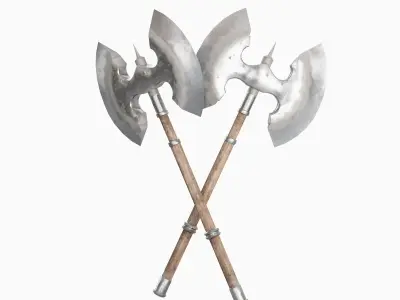 Fantasy Medieval Axe 02 Low-poly 3D model
